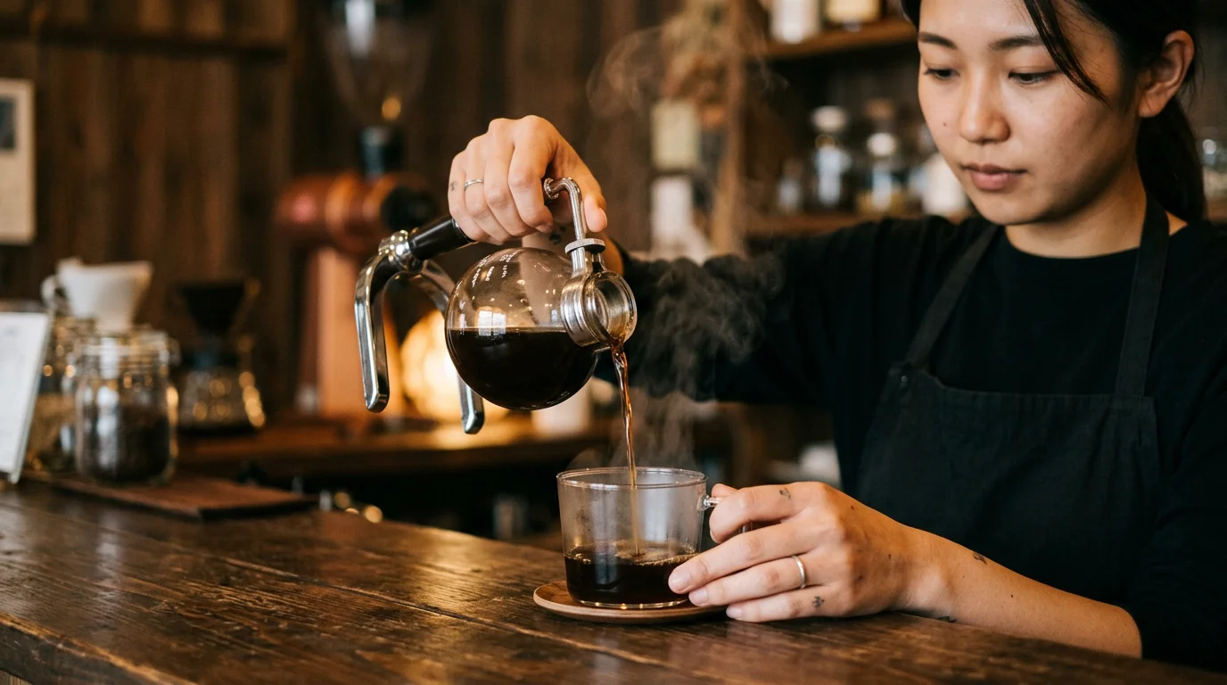 カップに注がれたコーヒーの表面にできた淡い茶色のクレマ